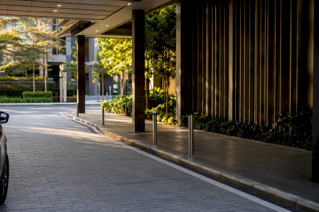 Condominium pick-up drop-off zone