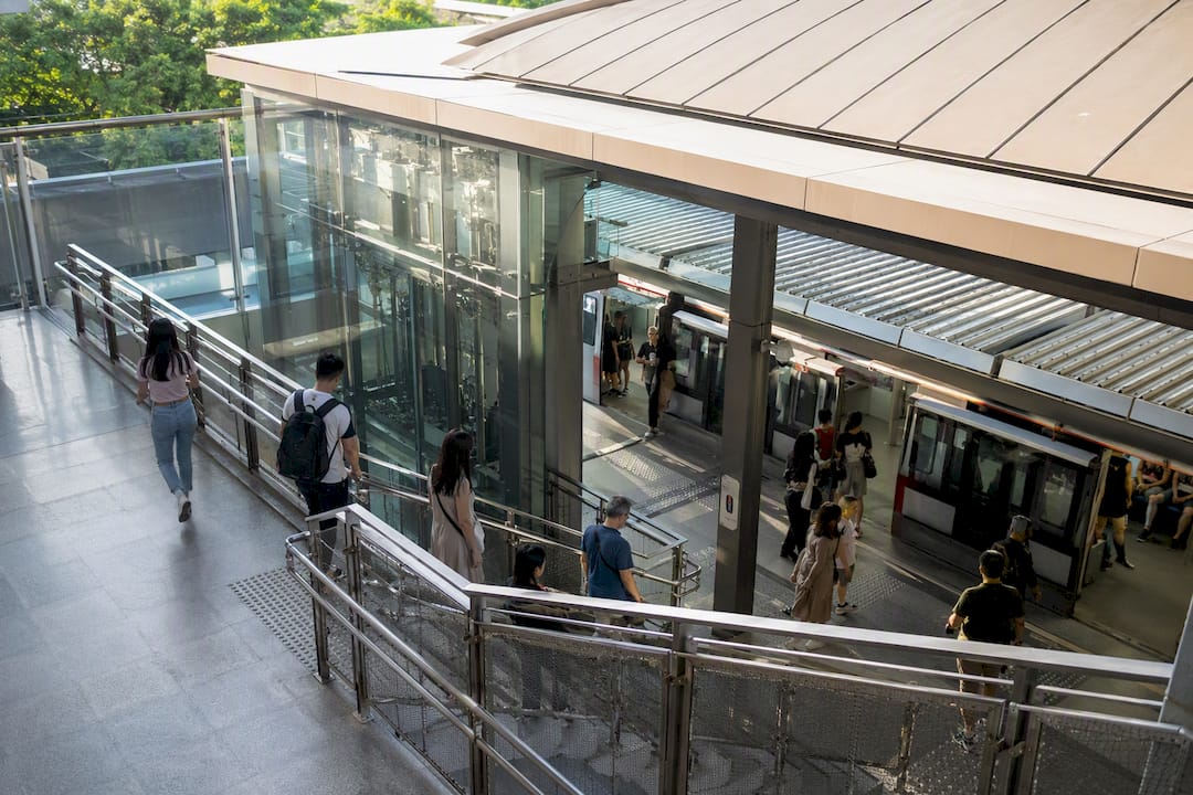 Modern Marina South MRT station entrance