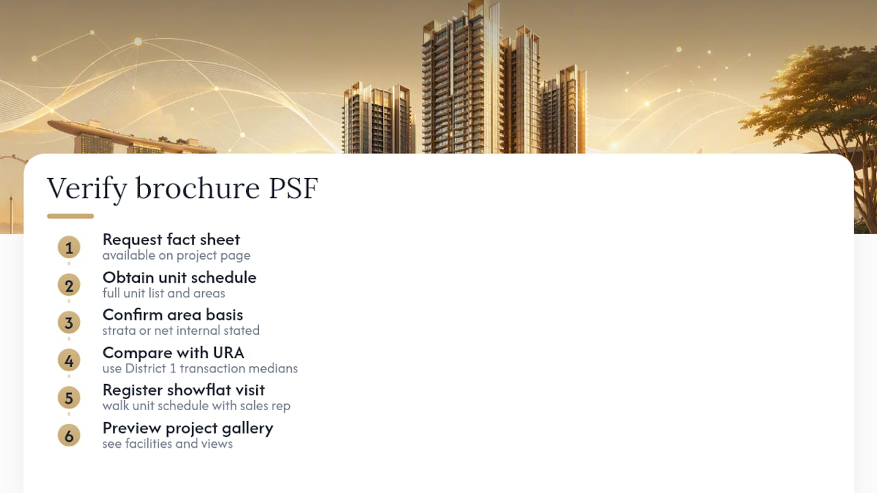 How Onemarinagardens presents PSF for buyers to verify — overview diagram