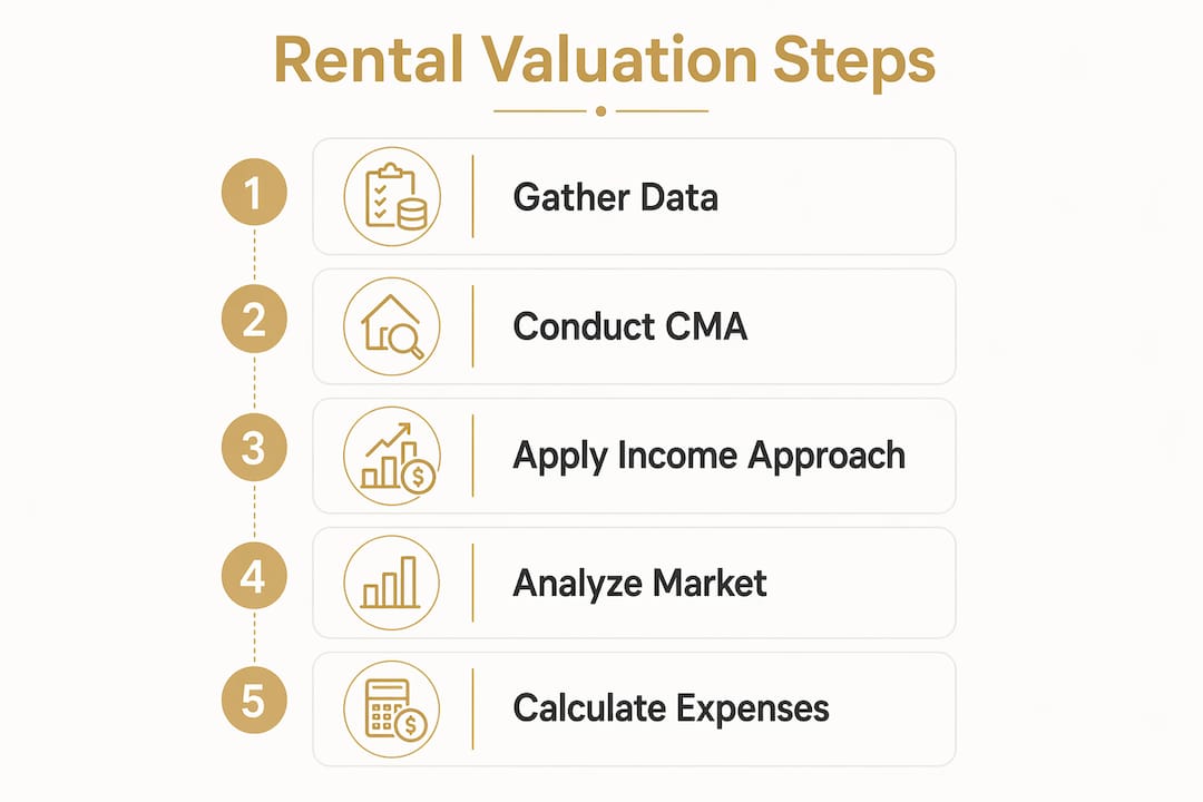 Infographic illustrating rental valuation steps