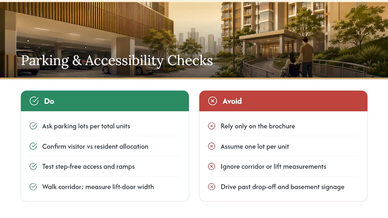 Parking and Accessibility Worth Checking in Person — overview diagram